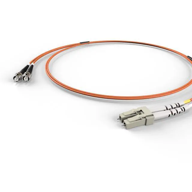 Alt view image 2 of 4 - FiberCablesDirect OM1 Multimode Fiber Patch Cable | Length Options 0.5M300M | LC ST | 50M (164.04ft) | Duplex 62.5/125µm | 1Gb Ethernet | Orange OFNR PVC