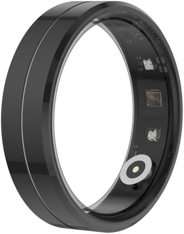 Main image of Smart Ring for Women & Men, Health Tracker with Blood Oxygen Monitor, Heart Rate & Sleep Monitor, 5-7 Days Battery, Waterproof Fitness Ring, Black, Size #8