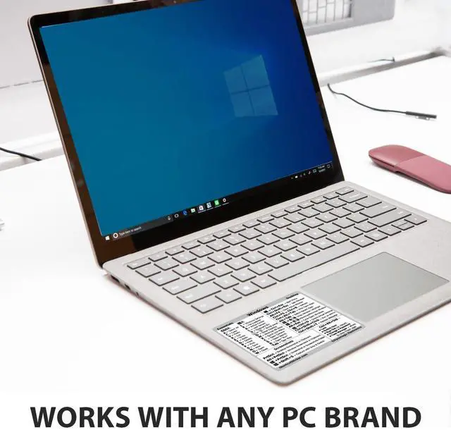 Alt view image 4 of 4 - (100pcs) Windows PC Reference Keyboard Shortcut Sticker | Vinyl, Laminated Windows Shortcut Sticker for PC Laptop or Desktop | Shortcuts Cheat Sheet (White/Small/100)