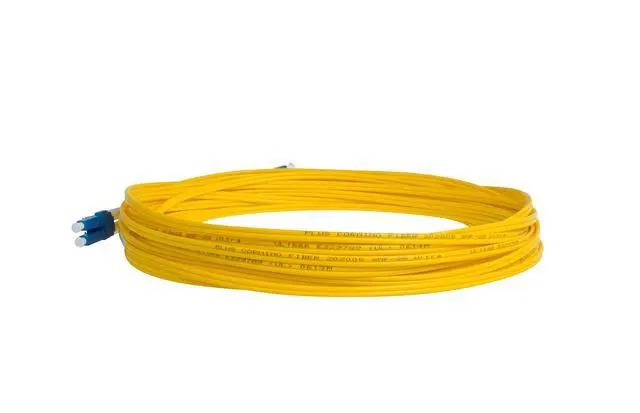 Alt view image 4 of 4 - 12-Pack 2 Meter LC to LC Fiber Patch Cable, Corning SMF-28 Singlemode 9/125um Ultra Optical Fiber, Duplex, Yellow Riser OFNR Cable Jacket
