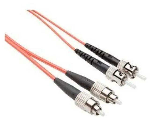 Main image of FiberCablesDirect OM1 Multimode Fiber Patch Cable | Length Options 0.5M300M | ST FC | 40M (131.23ft) | Duplex 62.5/125µm | 1Gb Ethernet | Orange OFNR PVC