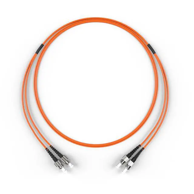 Alt view image 3 of 4 - FiberCablesDirect OM1 Multimode Fiber Patch Cable | Length Options 0.5M300M | ST FC | 40M (131.23ft) | Duplex 62.5/125µm | 1Gb Ethernet | Orange OFNR PVC