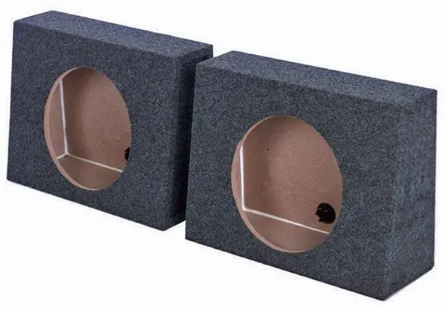 Main image of QPower Pack of 2 Single 10-Inch Sealed Subwoofer Boxes, 0.9 Cubic Feet of Airspace Per Box, Solid 5/8-Inch MDF Construction
