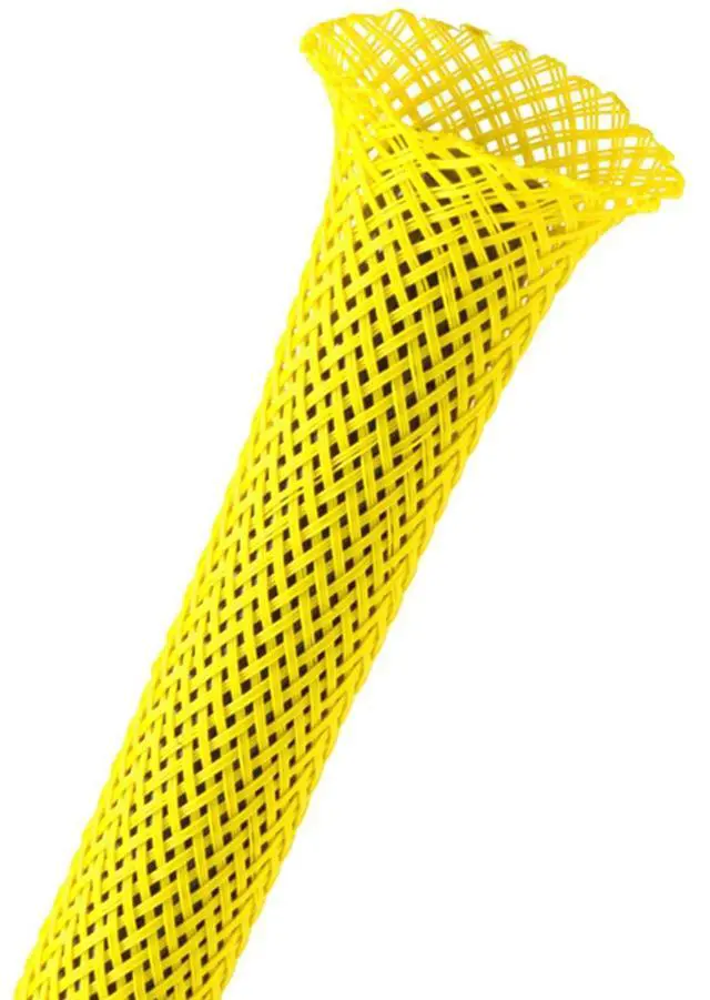 Main image of 1/8" PET Expandable Braided Sleeving - Color: Neon Yellow - Length: 225FT
