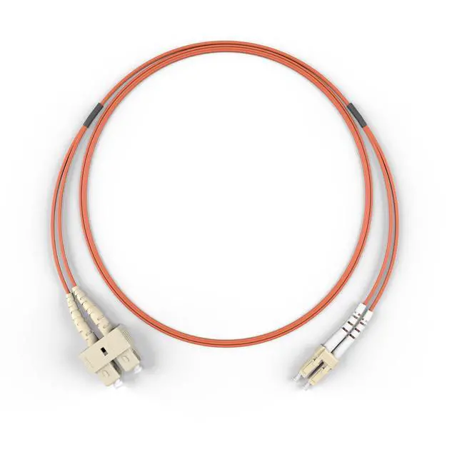 Alt view image 3 of 4 - FiberCablesDirect OM1 Multimode Fiber Patch Cable | Length Options 0.5M300M | LC SC | 45M (147.64ft) | Duplex 62.5/125µm | 1Gb Ethernet | Orange OFNR PVC
