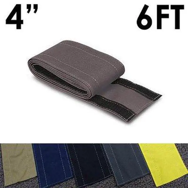 Alt view image 2 of 4 - 4" SafCord Carpet Cord Cover Strip Secure and Hide Floor Cables and Wires - 6 Feet - Gray | Works only on Commercial Carpet, Barber and Loop Style Rugs (Pack of 3)