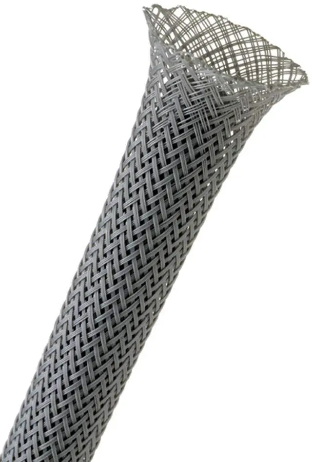 Main image of 1.5" PET Expandable Braided Sleeving - Color: Gray - Length: 40FT