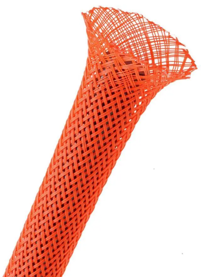 Main image of 3/4" PET Expandable Braided Sleeving - Color: Neon Red - Length: 75FT