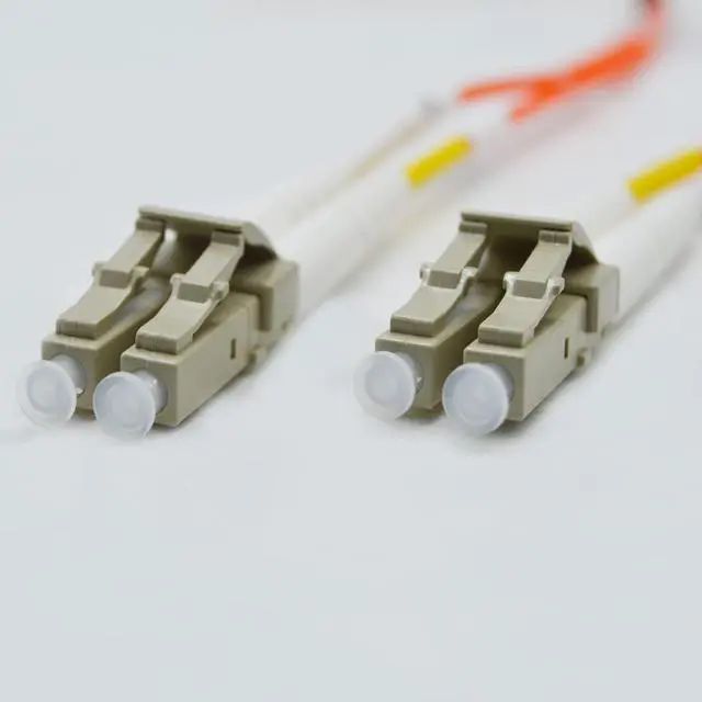 Alt view image 2 of 4 - FiberCablesDirect OM1 Multimode Fiber Patch Cable | Length Options 0.5M300M | LC LC | 42M (137.80ft) | Duplex 62.5/125µm | 1Gb Ethernet | Orange OFNR PVC