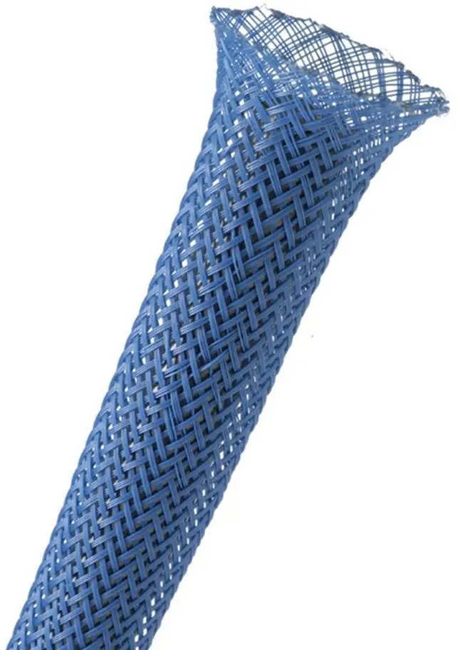 Main image of 3/8" PET Expandable Braided Sleeving - Color: Blue - Length: 125FT