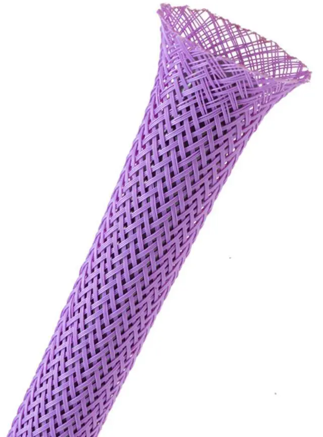 Main image of 1.5" PET Expandable Braided Sleeving - Color: Purple - Length: 40FT