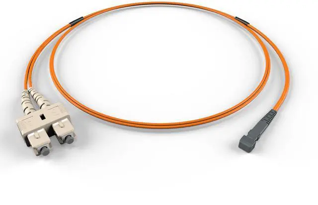 Main image of FiberCablesDirect OM1 Multimode Fiber Patch Cable | Length Options 0.5M300M | MTRJ SC | 35M (114.83ft) | Duplex 62.5/125µm | 1Gb Ethernet | Orange OFNR PVC