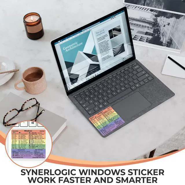 Alt view image 3 of 4 - (100pcs) Windows PC Reference Keyboard Shortcut Sticker | Vinyl, Laminated Windows Shortcut Sticker for PC Laptop or Desktop | Shortcuts Cheat Sheet (Rainbow/Small/100)