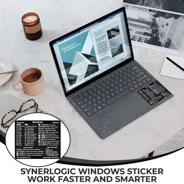 Alt view image 2 of 4 - (100pcs) Windows PC Reference Keyboard Shortcut Sticker | Vinyl, Laminated Windows Shortcut Sticker for PC Laptop or Desktop | Shortcuts Cheat Sheet (Black/Small/100)