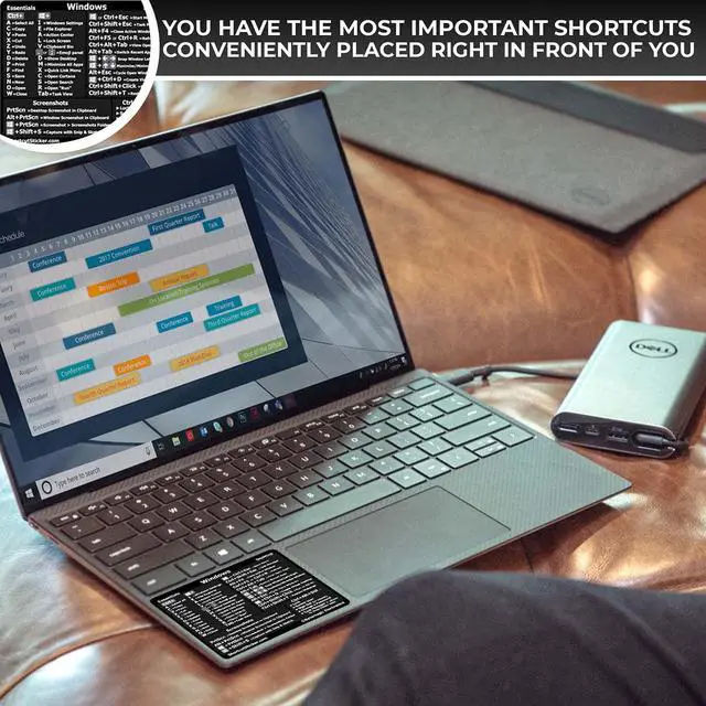Alt view image 3 of 4 - (100pcs) Windows PC Reference Keyboard Shortcut Sticker | Vinyl, Laminated Windows Shortcut Sticker for PC Laptop or Desktop | Shortcuts Cheat Sheet (Black/Small/100)