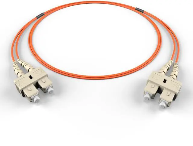 Main image of FiberCablesDirect OM1 Multimode Fiber Patch Cable | Length Options 0.5M300M | SC SC | 40M (131.23ft) | Duplex 62.5/125µm | 1Gb Ethernet | Orange OFNR PVC