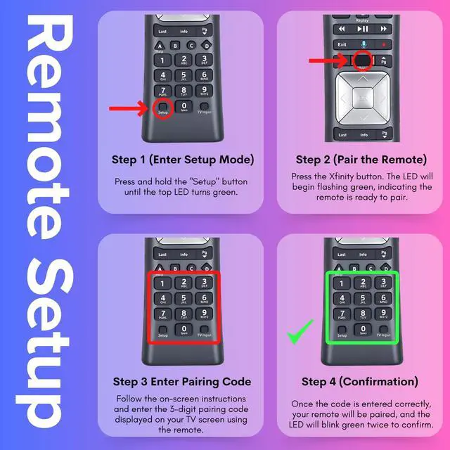 Alt view image 4 of 4 - 2 Pack XR11 Xfinity Remote Control Replacement Universal IR/RF Remote for Cox & Comcast, Easy Pairing, Voice Search, Backlit Keys, Compatible with X1, XG1, Xi3 Cable Boxes/DVR Receivers