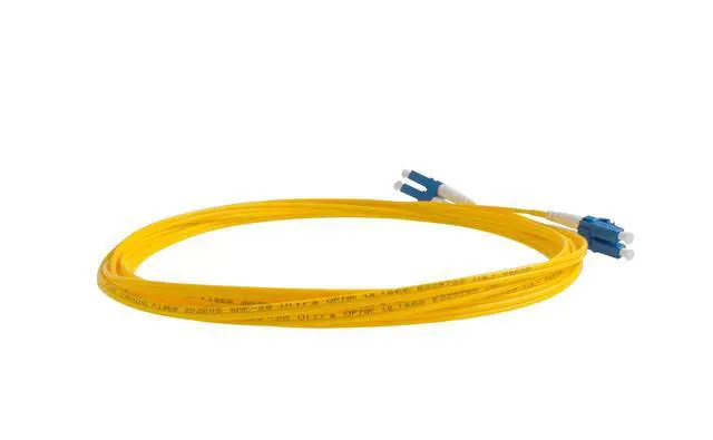 Alt view image 2 of 4 - 6-Pack 6 Meter LC to LC Fiber Patch Cable, Corning SMF-28 Singlemode 9/125um Ultra Optical Fiber, Duplex, Yellow Riser OFNR Cable Jacket