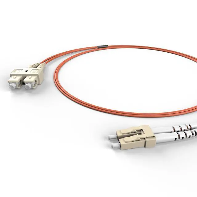 Alt view image 2 of 4 - FiberCablesDirect OM1 Multimode Fiber Patch Cable | Length Options 0.5M300M | LC SC | 41M (134.51ft) | Duplex 62.5/125µm | 1Gb Ethernet | Orange OFNR PVC