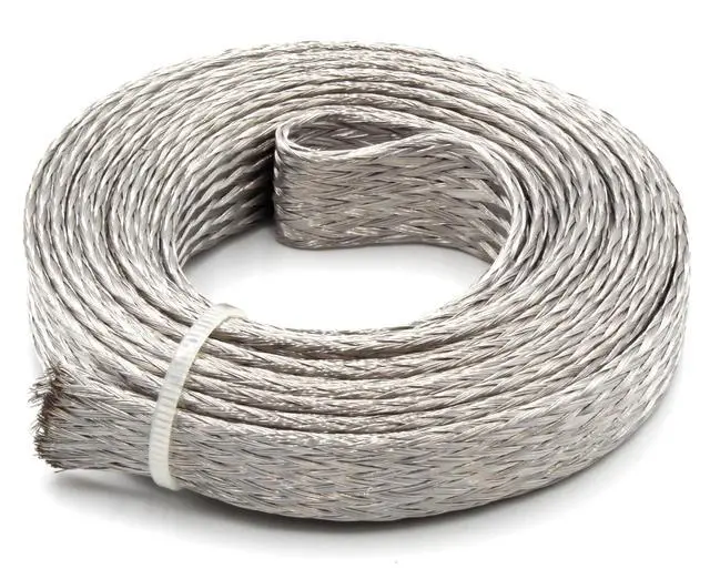 Alt view image 2 of 4 - 1/2" Stainless Steel Braided Sleeving 304SS Metal Flexible Expandable Mesh Sleeve - 25 Feet