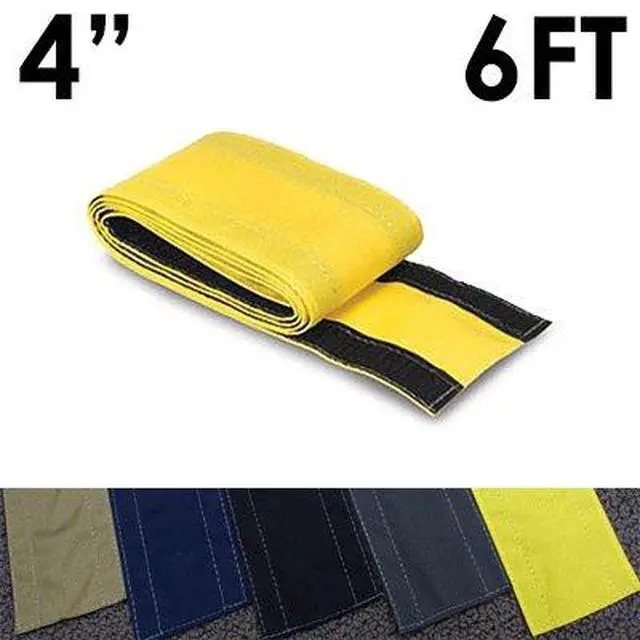 Alt view image 2 of 4 - 4" SafCord Carpet Cord Cover Strip Secure and Hide Floor Cables and Wires - 6 Feet - Yellow | Works only on Commercial Carpet, Barber and Loop Style Rugs (Pack of 3)