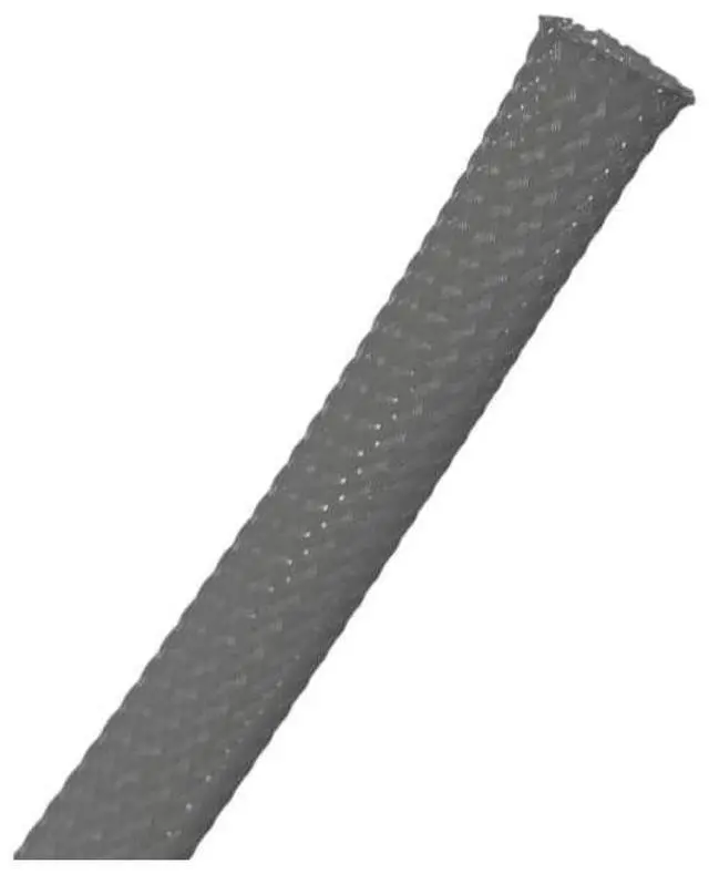 Main image of PET Expandable Braided Sleeving - 2 Inch - 50 Feet Long - Gray Cable Sleeve Automotive Wire Loom, Cable Wrap, Cord Protector from Pets, Cable Management - Gray