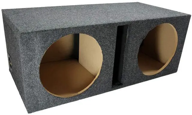 Main image of Dual 12" Sub Box Ported Vented Subwoofer Enclosure MDF Car Audio Stereo System