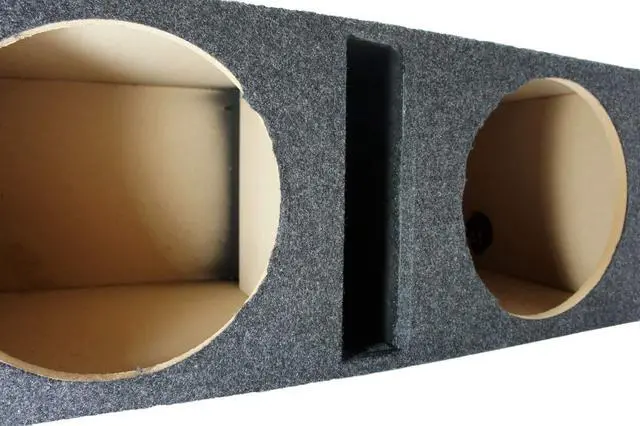 Alt view image 4 of 5 - Dual 12" Sub Box Ported Vented Subwoofer Enclosure MDF Car Audio Stereo System