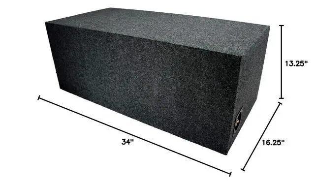 Alt view image 5 of 5 - Dual 12" Sub Box Ported Vented Subwoofer Enclosure MDF Car Audio Stereo System