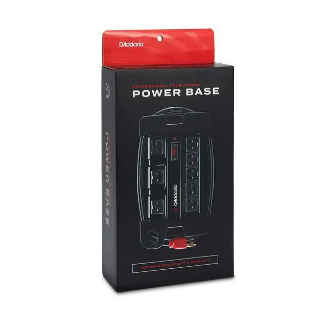 Alt view image 2 of 3 - Tour-Grade Power Base - Surge Protector Outlet - Surge Protector Power Strip - Stage Power Strip with 6 ft Cable - 5 Standard and 3 Transformer- Guitar Amp Outlet with Indicator Light