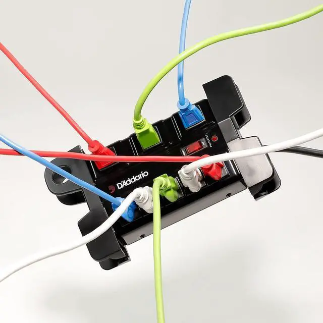 Alt view image 3 of 3 - Tour-Grade Power Base - Surge Protector Outlet - Surge Protector Power Strip - Stage Power Strip with 6 ft Cable - 5 Standard and 3 Transformer- Guitar Amp Outlet with Indicator Light