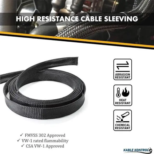 Alt view image 4 of 4 - PET Expandable Braided Sleeving - 1 Inch - 100 Feet Long - White Cable Sleeve Automotive Wire Loom, Cable Wrap, Cord Protector from Pets, Cable Management - White