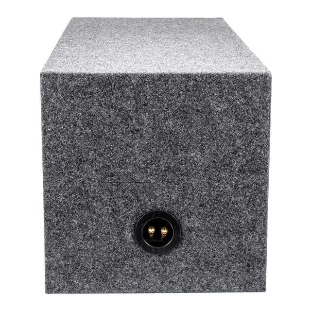 Alt view image 4 of 4 - QPower 12 Inch Heavy Duty Dual Sealed Carpet Covered Car Audio Vehicle Subwoofer Enclosure Woofer Box with Spring Loaded Terminals, Charcoal Gray