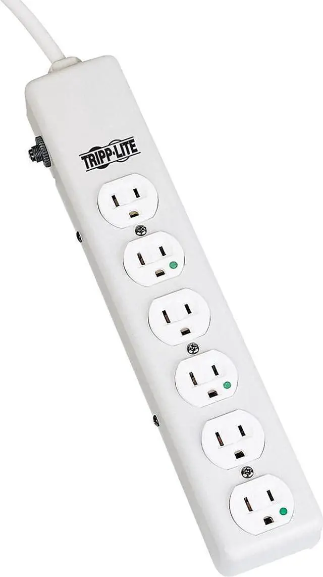 Main image of Safe-IT Medical-Grade Power Strip, 6 Hospital-Grade Outlets, UL 1363 Certified, 1.5 Ft / 0.45M Cord, Life Limited Manufacturer's (PS-602-HG)
