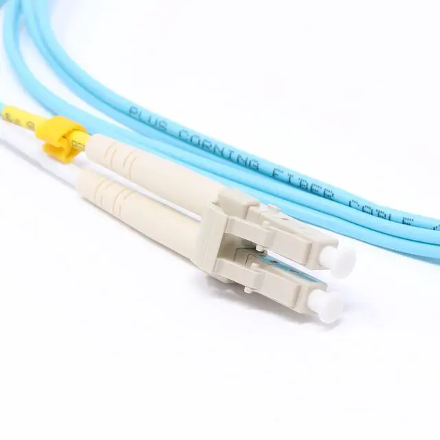 Alt view image 2 of 3 - 50 Meter 40Gb OM4 Multimode Duplex Fiber Optic Cable (50/125) - LC to LC - Aqua