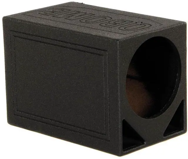 Main image of QPower Single Triangle Car Audio Ported Subwoofer Box, Fits Most 12-Inch Subwoofers - Deep Bass MDF Enclosure with Bed Liner Finish, Tuned to 54 Hertz, 2.2 Cu Ft Air Space