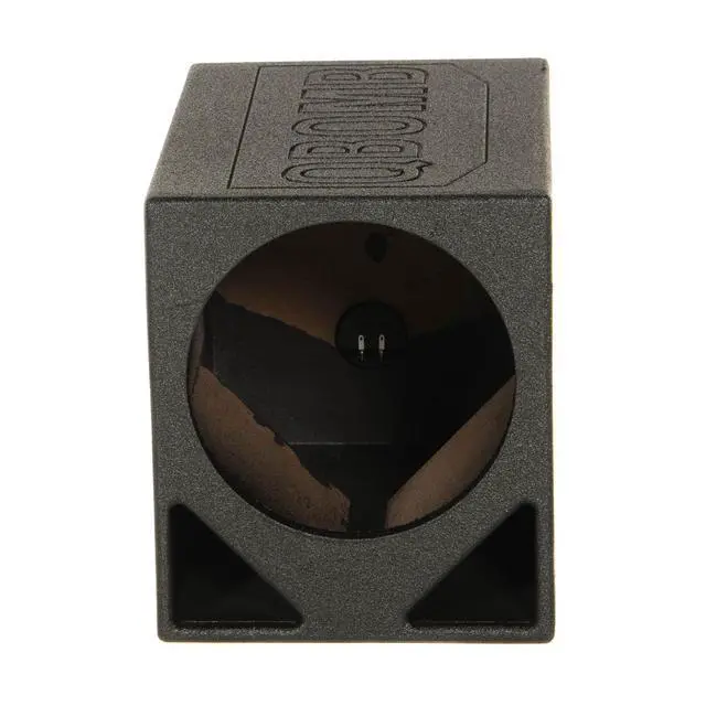 Alt view image 2 of 3 - QPower Single Triangle Car Audio Ported Subwoofer Box, Fits Most 12-Inch Subwoofers - Deep Bass MDF Enclosure with Bed Liner Finish, Tuned to 54 Hertz, 2.2 Cu Ft Air Space