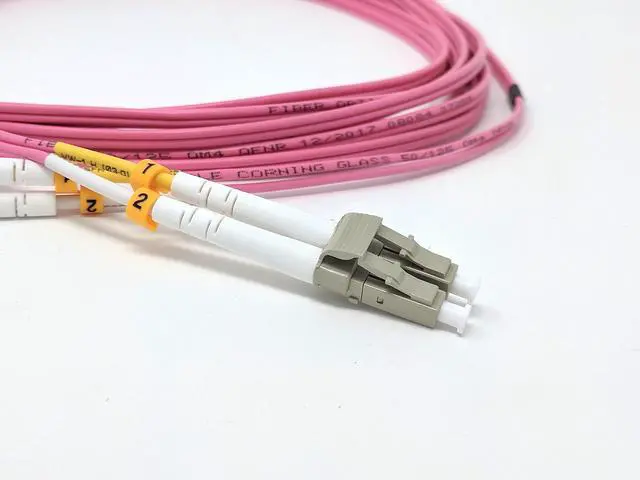 Alt view image 2 of 2 - 30 Meter 40Gb OM4 Multimode Duplex Fiber Optic Cable (50/125) - LC to LC - Magenta