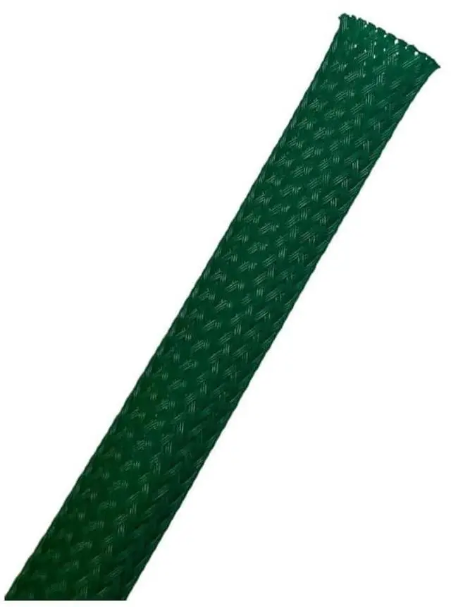 Main image of PET Expandable Braided Sleeving - 3 Inch - 25 Feet Long - Green Cable Sleeve Automotive Wire Loom, Cable Wrap, Cord Protector from Pets, Cable Management - Green