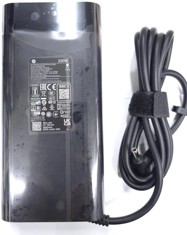 Alt view image 3 of 4 - 230W 19.5V 11.8A 4.5mm Grey Tip AC Adapter for Omen 15 16, OMEN Transcend, Victus 16 by Gaming Laptop ZBook Fury 16 G8 G9 G10, M85389-001, TPN-LA10, M41303-001, PA1231-08