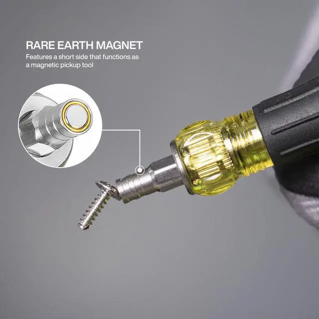 Alt view image 3 of 4 - 32611P Mini Precision Screwdriver, 13-in-1 Magnetic Multi-Bit Pocket Driver with Nut Drivers, Phillips, Slotted, and Hex Tips