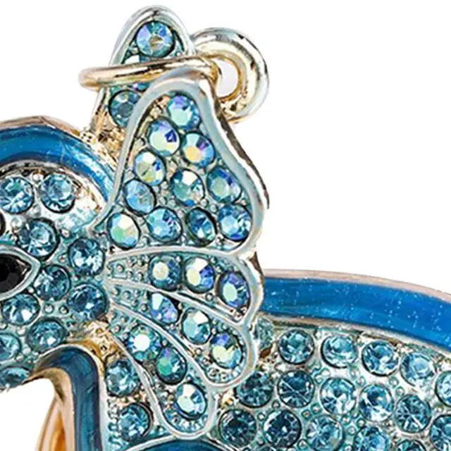 Alt view image 4 of 7 - Keyring, Purse Charm, Cute Elephant Keychain, Zinc Alloy Cute Rhinestone Pendant Ornaments Handbag Decorative Accessories for Car(Blue)