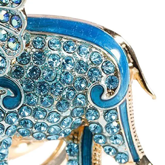 Alt view image 6 of 7 - Keyring, Purse Charm, Cute Elephant Keychain, Zinc Alloy Cute Rhinestone Pendant Ornaments Handbag Decorative Accessories for Car(Blue)