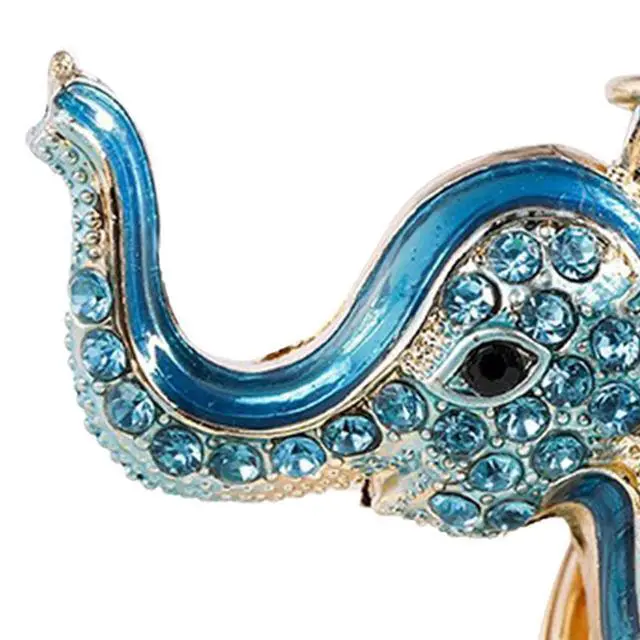 Alt view image 5 of 7 - Keyring, Purse Charm, Cute Elephant Keychain, Zinc Alloy Cute Rhinestone Pendant Ornaments Handbag Decorative Accessories for Car(Blue)