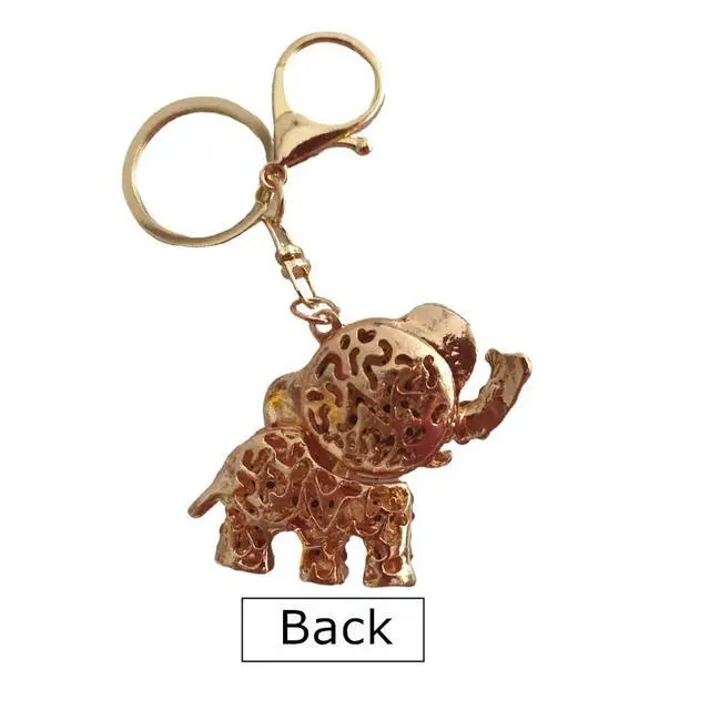Alt view image 3 of 7 - Cute Rhinestone Elephant Keychain for Purse Bag Handbag, Charm Crystal Key Chain Ring for Car Hanging Ornament, Sparkling Animal Keyring Pendant Jewelry Gift for Women (Pink)