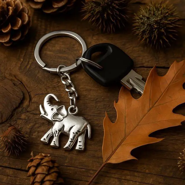 Alt view image 3 of 5 - Elephant Keychain, Animal Keychains Bag Charm for Women,Car keys Charms for Men,Cool Key Chains Gift for Womens Girls Boys Men
