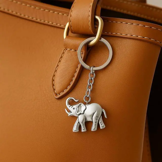 Alt view image 4 of 5 - Elephant Keychain, Animal Keychains Bag Charm for Women,Car keys Charms for Men,Cool Key Chains Gift for Womens Girls Boys Men