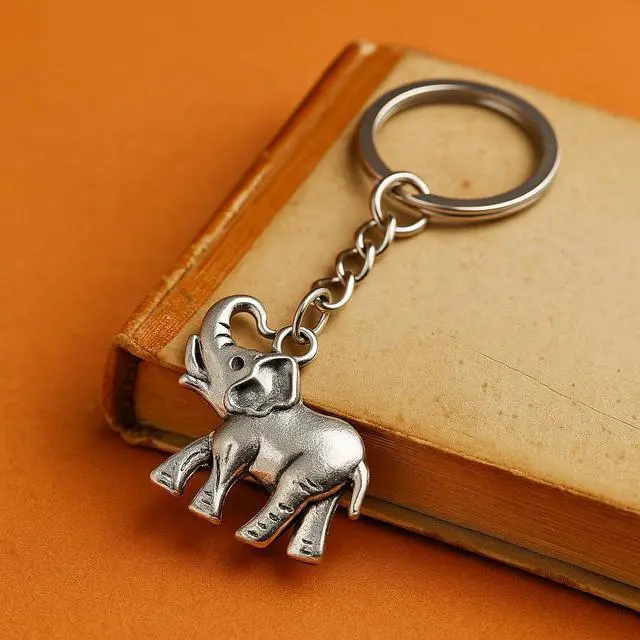Alt view image 5 of 5 - Elephant Keychain, Animal Keychains Bag Charm for Women,Car keys Charms for Men,Cool Key Chains Gift for Womens Girls Boys Men