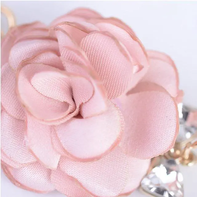 Alt view image 6 of 7 - Flower Tassel Keychain Pearl Car Keyring Holder Purse Handbag Pendant (Pink)