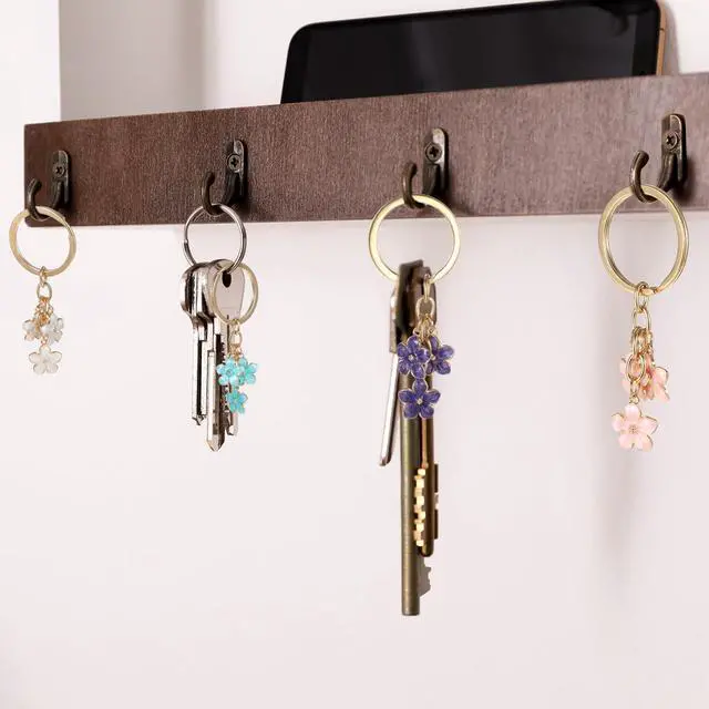 Alt view image 5 of 7 - 4PCS Cute Flower Keychains, Women Aesthetic Pink Key Chain Charm Pendants Tassel Keyring blossoms Charms for Girls Bag Handbags Wallet Purse Car Accessories Decoration Gift